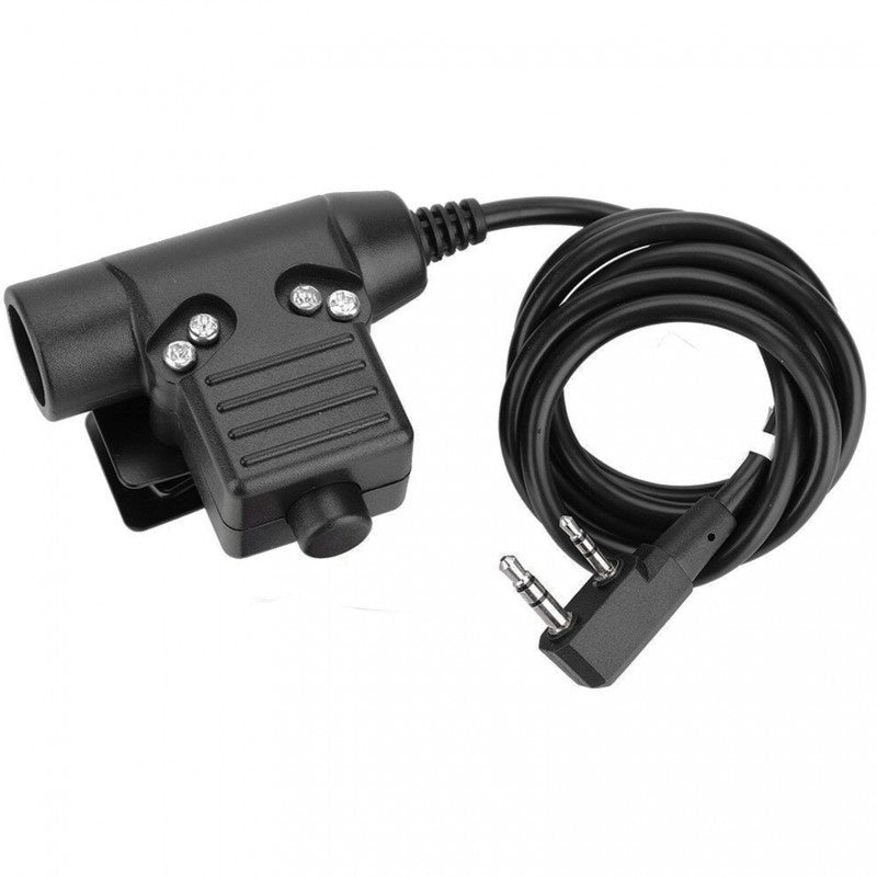 Radio & Accessories - PTT U94 for Comtac/MSA/EARMOR/TCA/TRI Headsets - Kenwood - Black - Original Headsets