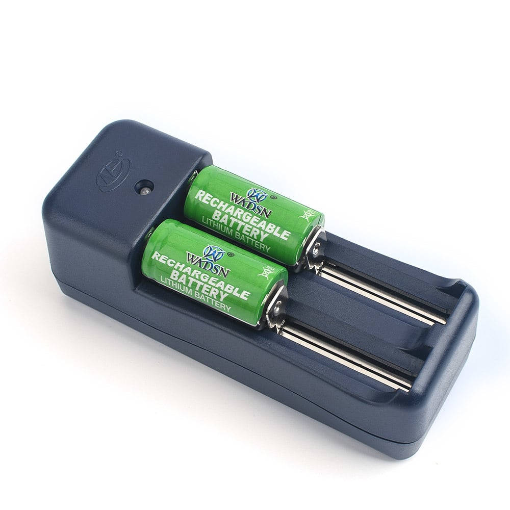 Battery Accessories - Rechargeable CR123A Batteries (2 pcs) + Charger