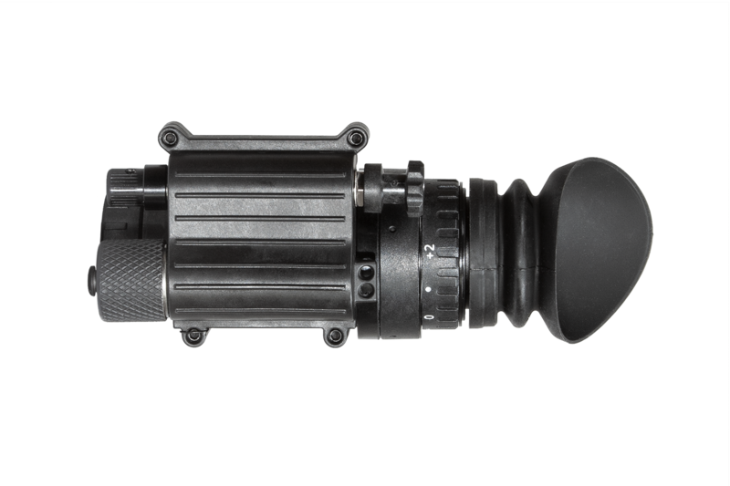 AGM PVS-14E NL1 - Enhanced Night Vision Monocular with electronic controller with Gen 2+ "Level 1", P43-Green Phosphor IIT FOM 1400-1500 Non Autogated - AGM Global Vision