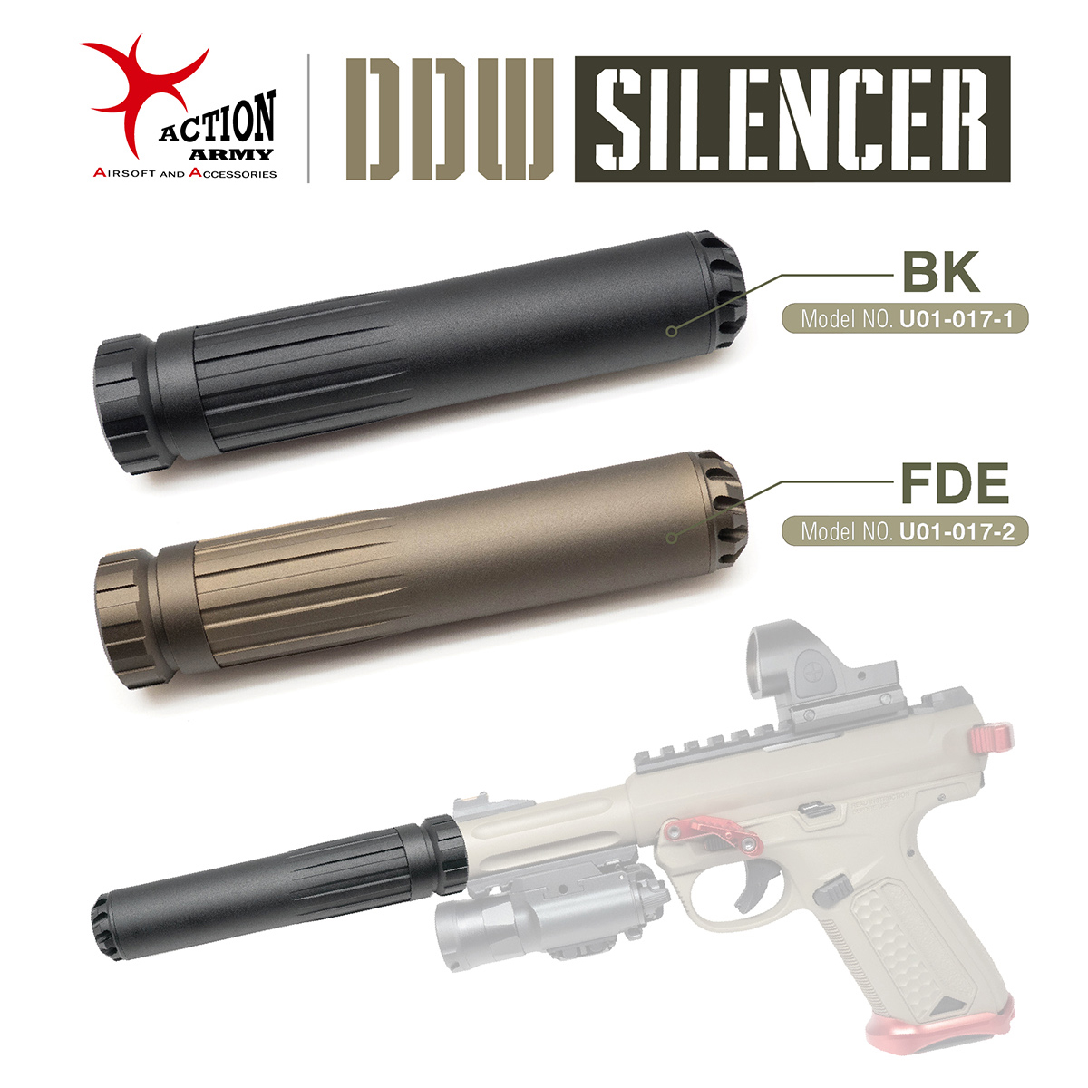 Action Army AAP-01 Suppressor - FDE