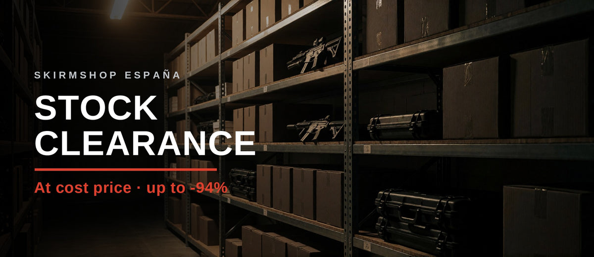 Skirmshop stock clearance banner