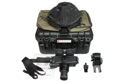 AGM Wolf-7 Pro NL1 HR - Night Vision Goggle with Gen 2+ "Level 1", P43-Green Phosphor "Level 1" High Resolution 60-68 lp/mm Included: NVG, Goggle Kit, Rhino Mount HM,... - AGM Global Vision