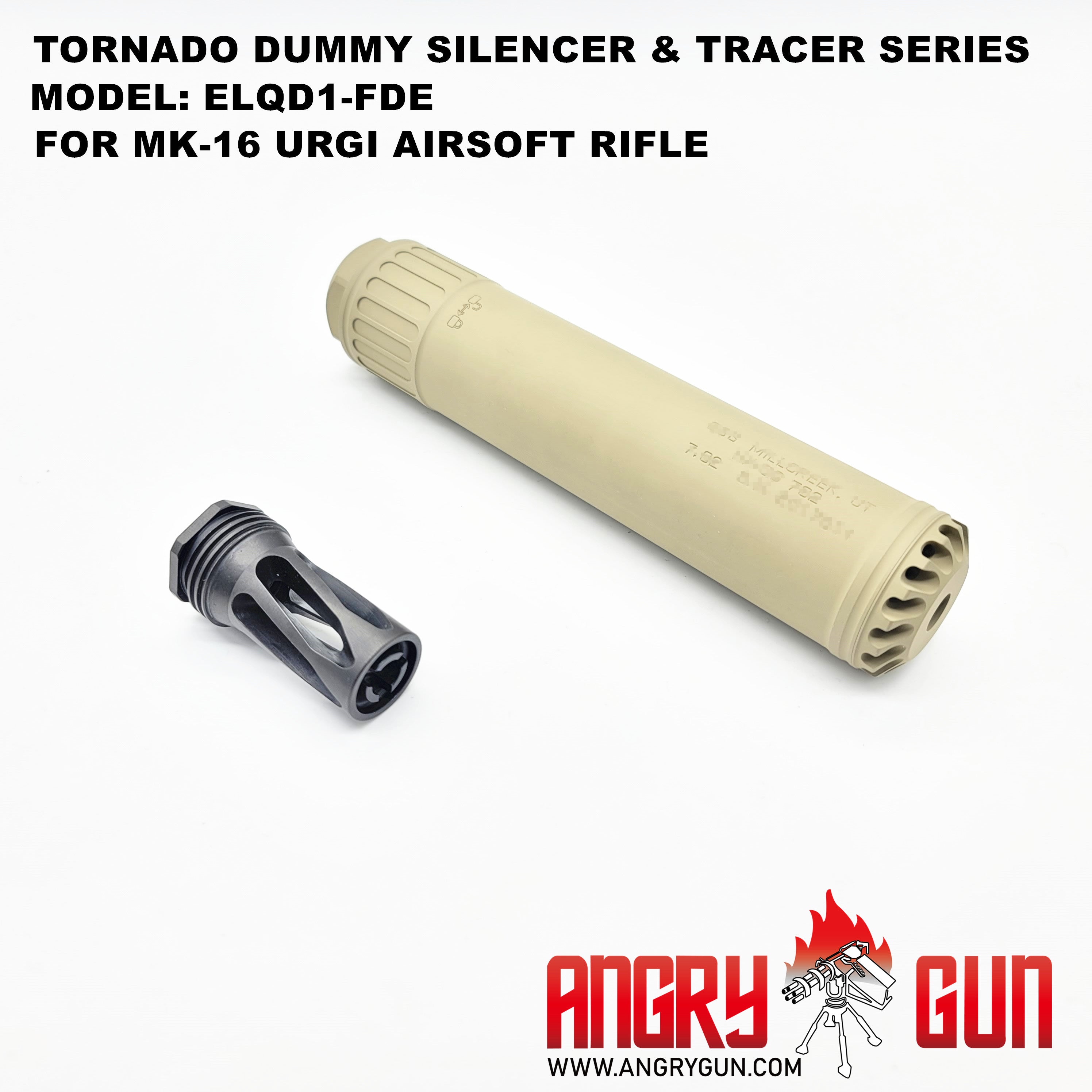 High resolution source image - Tornado Suppressor - AR15/M4/416 Version - Black