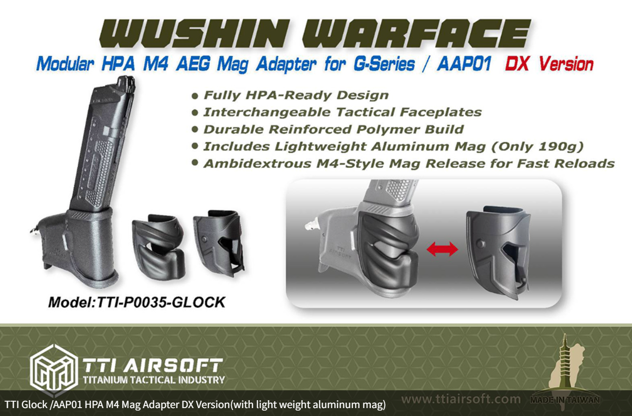AAP-01 HPA Adapter+Lightweight Magazine for M4 Mag - Black