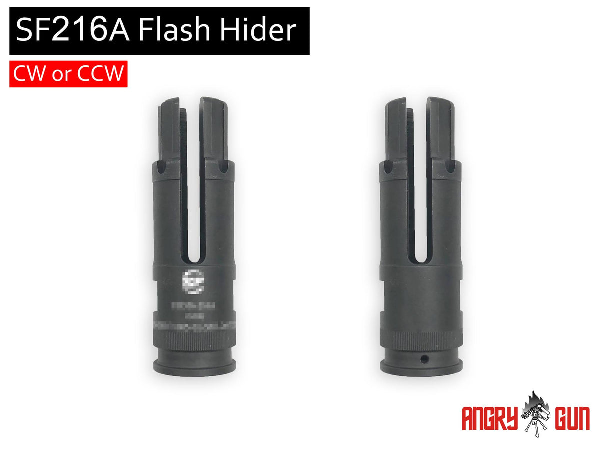 Flash hider SF216A en dos versiones, con marking y sin marking, rosca CW o CCW