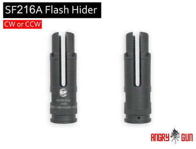 Flash hider SF216A en dos versiones, con marking y sin marking, rosca CW o CCW