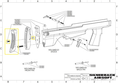 VKS buttpad exploded view