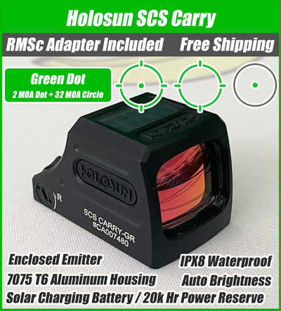 Holosun SCS Solar Circle Dot Sight RMSc Footprint (2026)