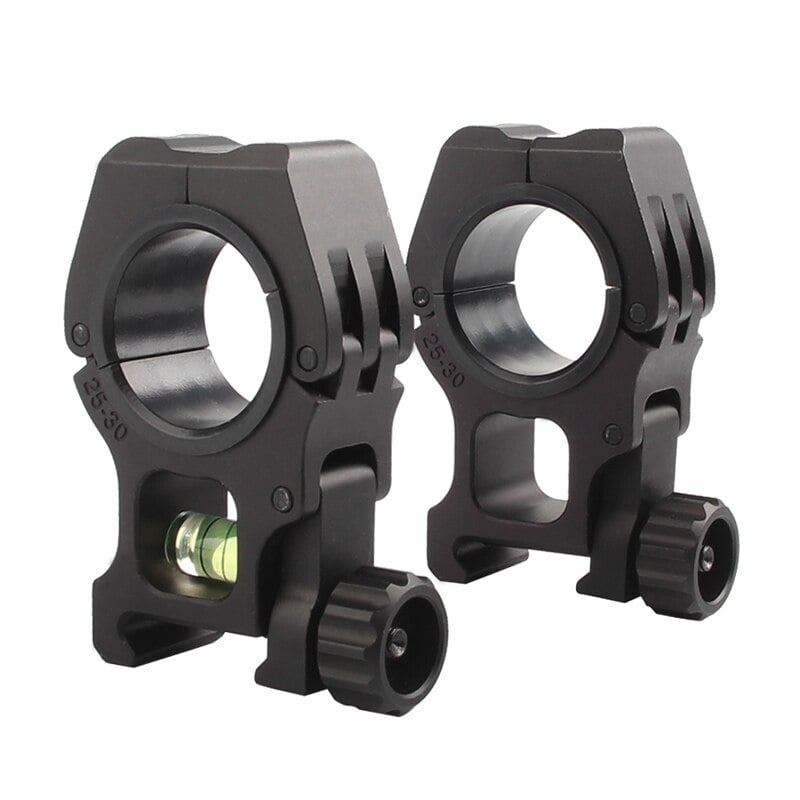 Adjustable Scope Rings with Level 1 Inch to 30mm - Black