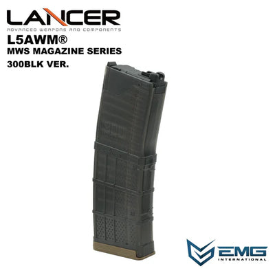 Licensed L5AWM EMG Lancer System MWS v2 Magazine - 300BLK / Smoke