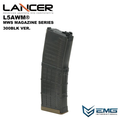 Licensed L5AWM EMG Lancer System MWS v2 Magazine - 300BLK / Smoke
