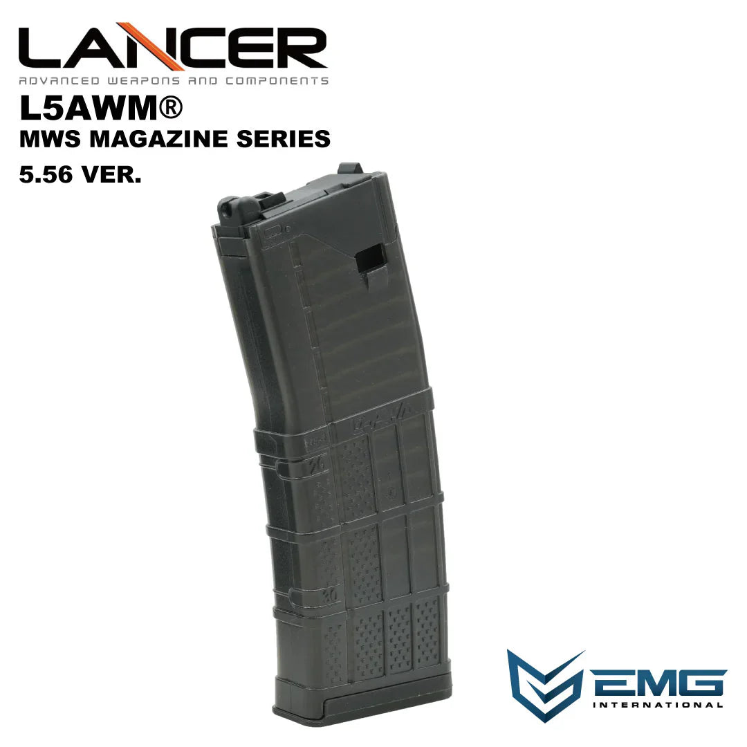 Licensed L5AWM EMG Lancer System MWS v2 Magazine - 5.56 / Smoke