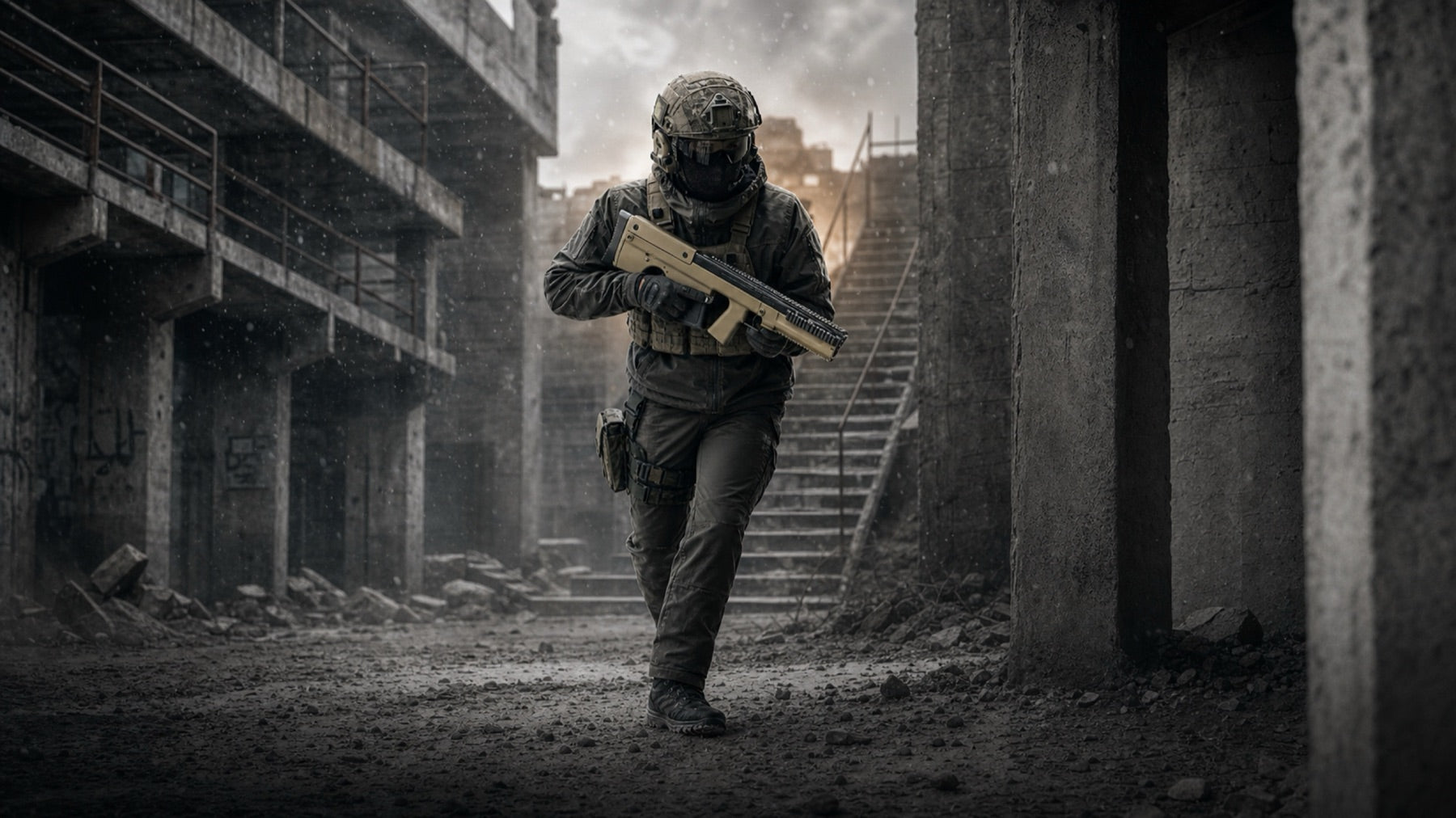 Silverback VKS preorder — tactical operator with Compact FDE rifle